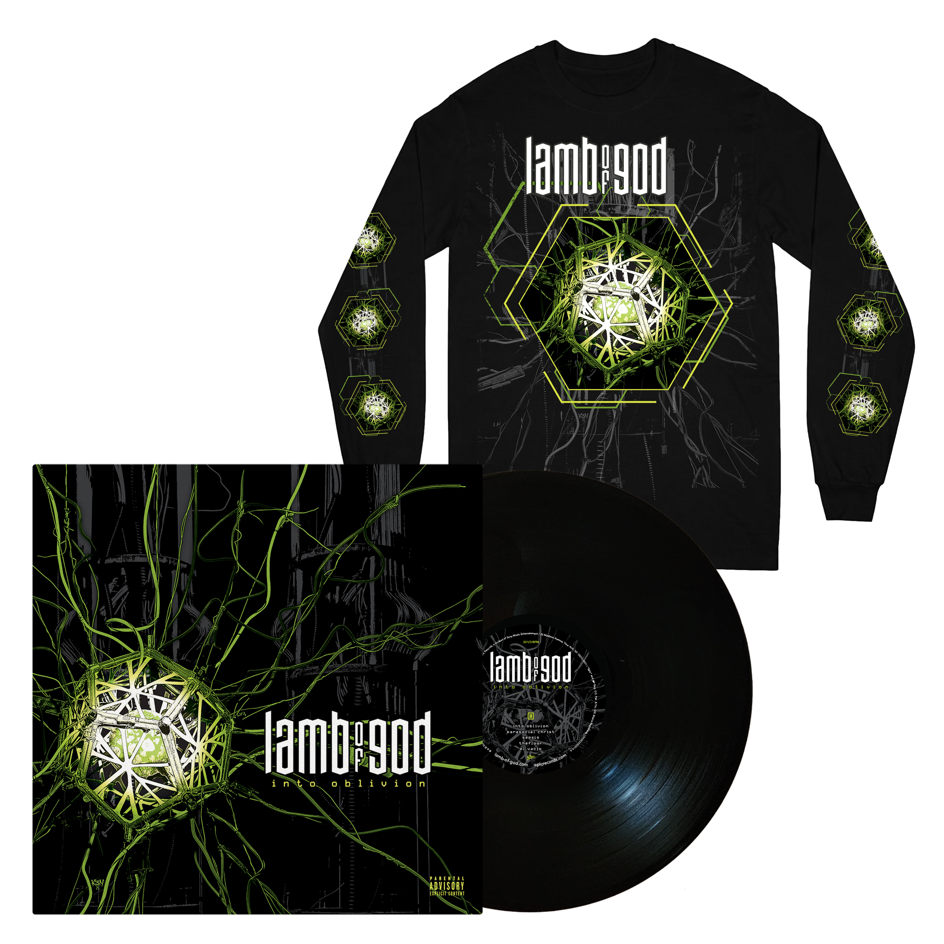 Into Oblivion LP + Long Sleeve Fan Pack – Lamb of God Store Into Oblivion LP + Long Sleeve Fan Pack – Lamb of God Store
