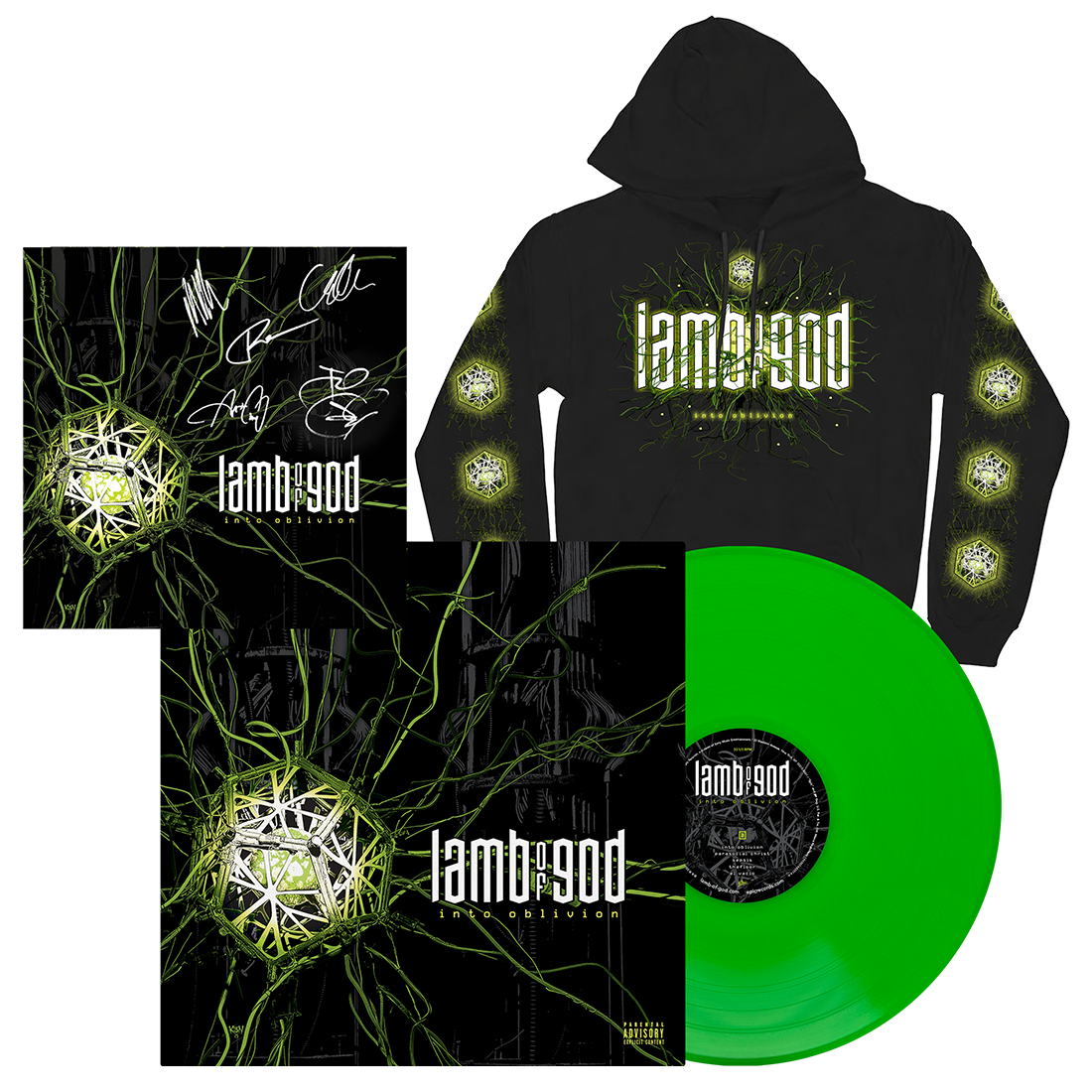 Into Oblivion Deluxe SIGNED LP + Hoodie Fan Pack – Lamb of God Store