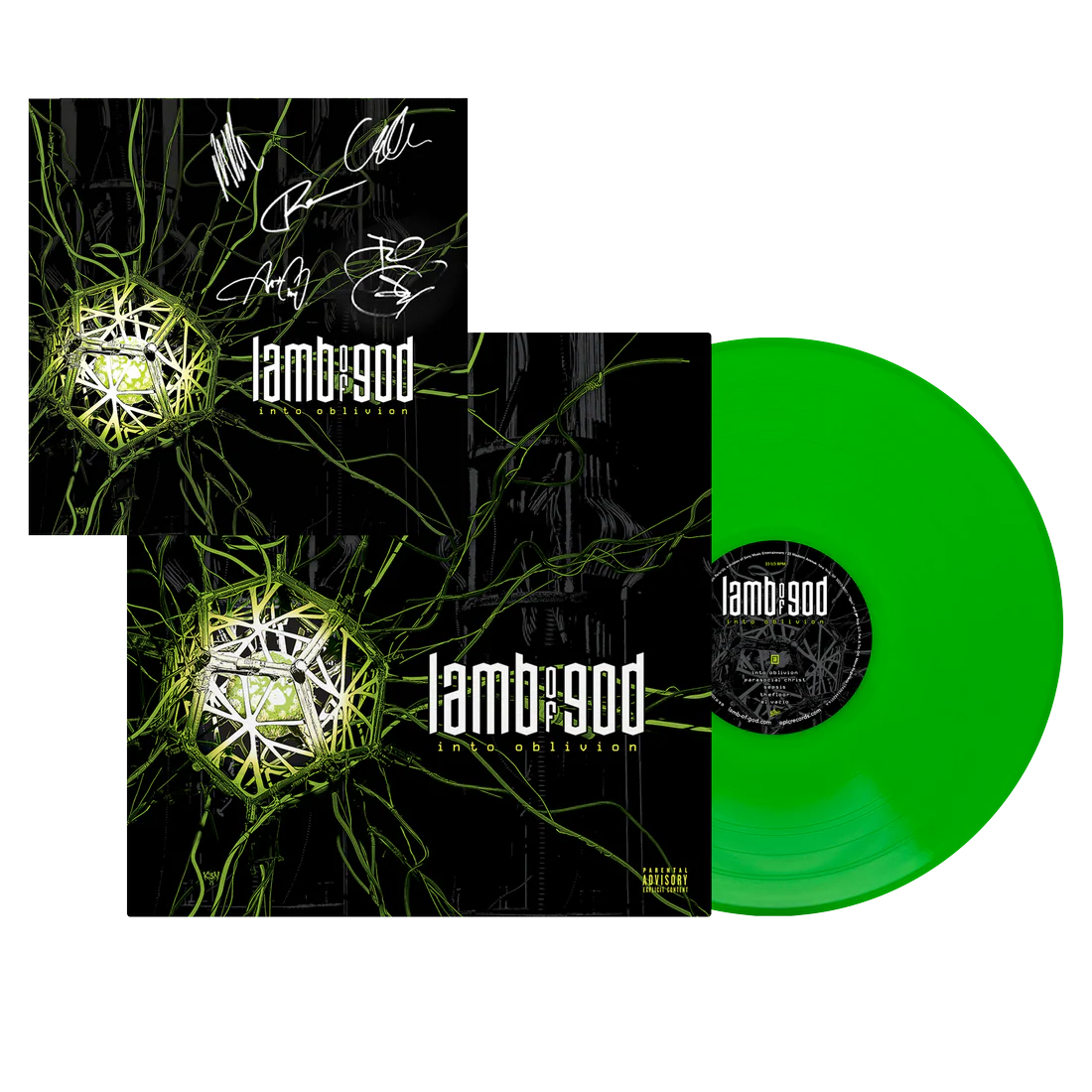Into Oblivion Deluxe Neon Green SIGNED LP (Webstore Exclusive
