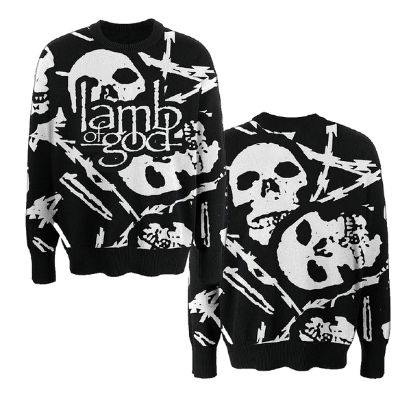 Barbed Wire Skull Sweater – Lamb of God Store