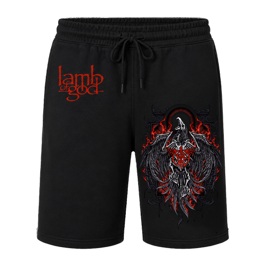 Crimson Phoenix Flannel Shorts