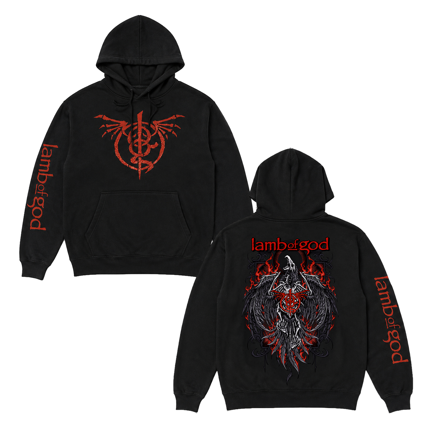 Crimson Phoenix Pullover Hoodie