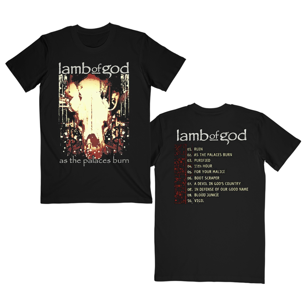 T-shirt Lamb Of God 'All Seeing Red' - Noir, 100% Coton, Coupe Régulière - Neuf Avec étiquettes