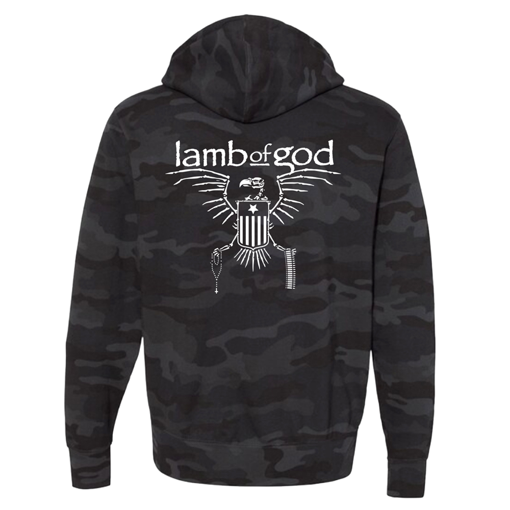 Skeletal Bird Zip Hoodie