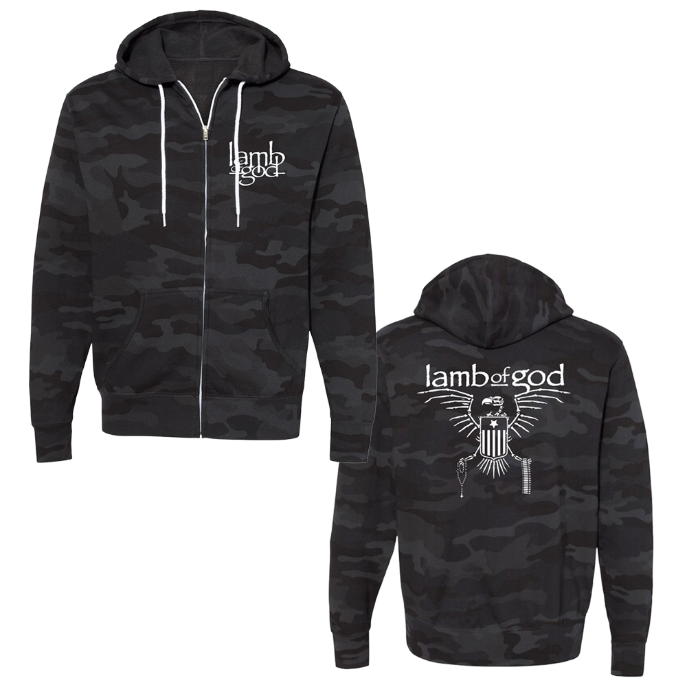 Skeletal Bird Zip Hoodie