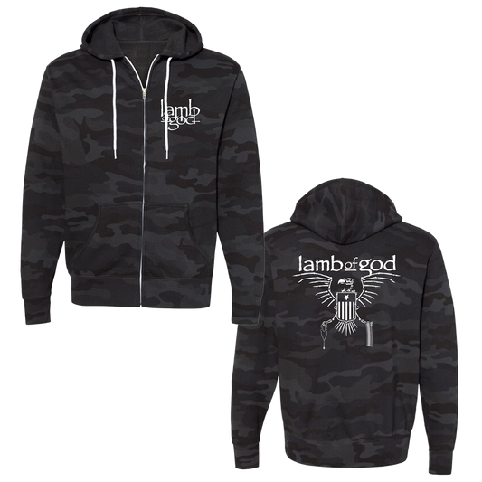 Skeletal Bird Zip Hoodie