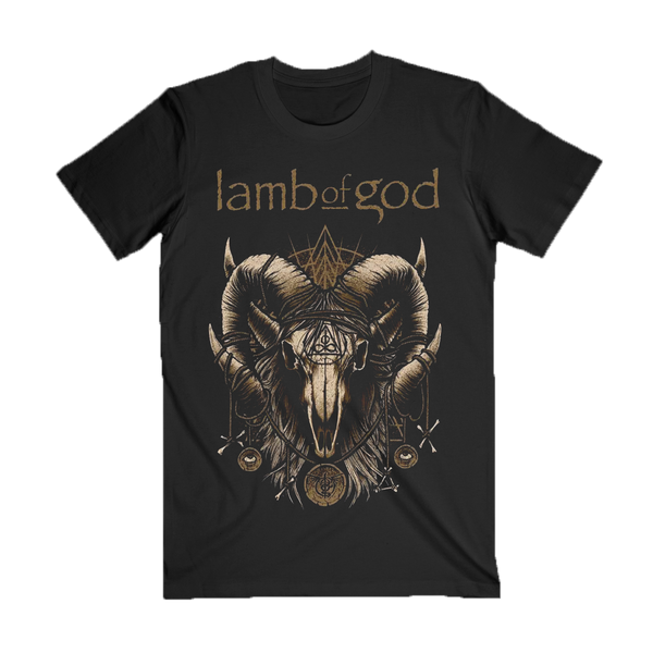 Lam of god イギリス限定Tシャツ Ram Skull Black Tee – Lamb of God Store